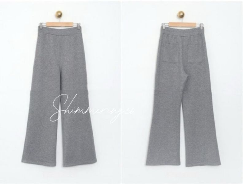 棉質內刷毛喇叭褲 