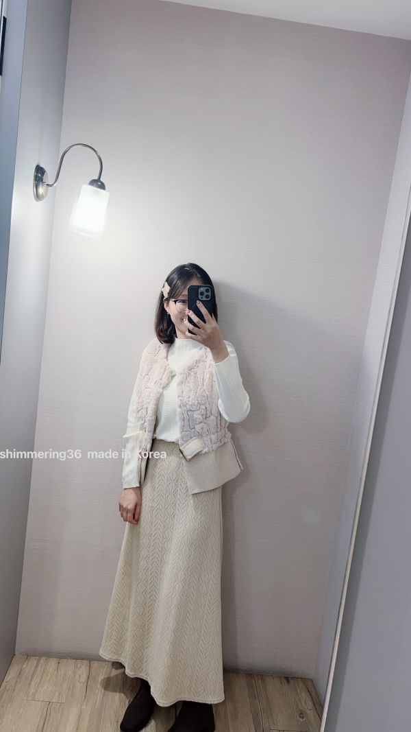 蕾絲彈力裙（有內裡） 