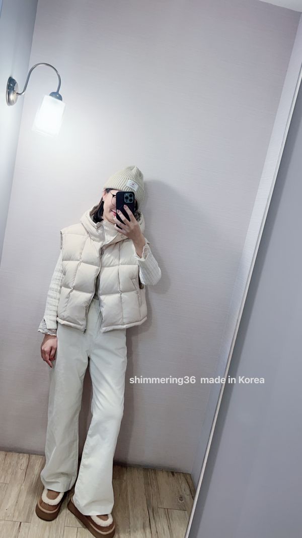 顯瘦坑紋直筒褲（無內刷毛） 