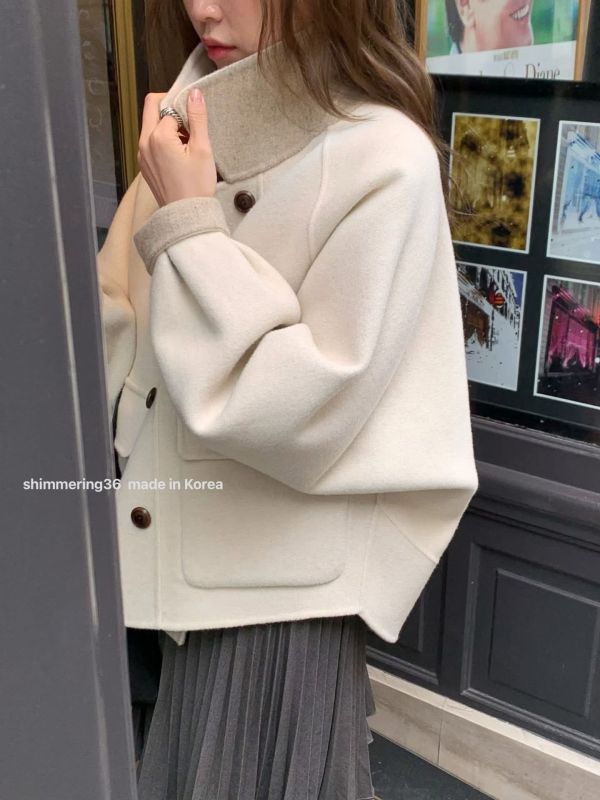 手工羊毛100%雙面穿外套 