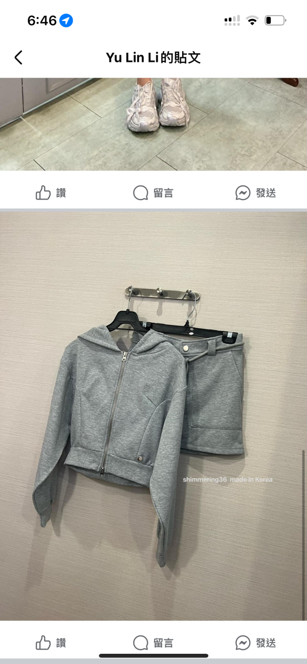 拉鍊褲裙套裝（內刷毛）（特價） 