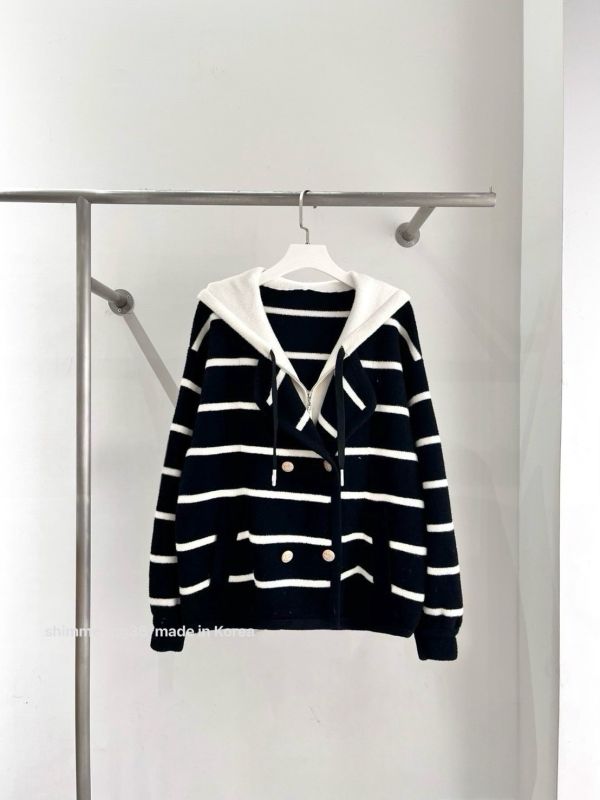 假2件連帽條紋外套（熱賣商品） 