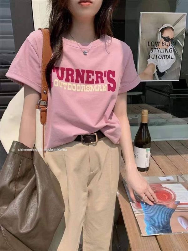 印花英字棉上衣 