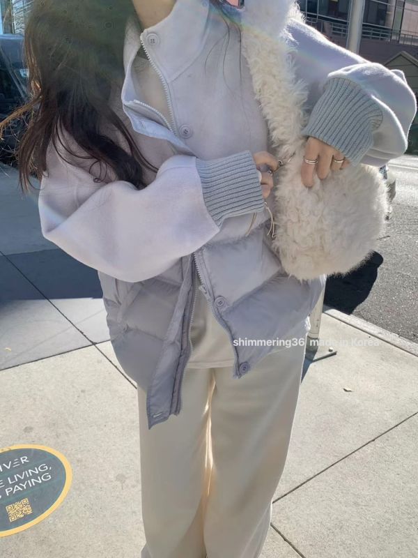 羊毛95%羽絨棉5%外套 