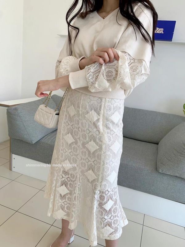 挺蕾絲裙 