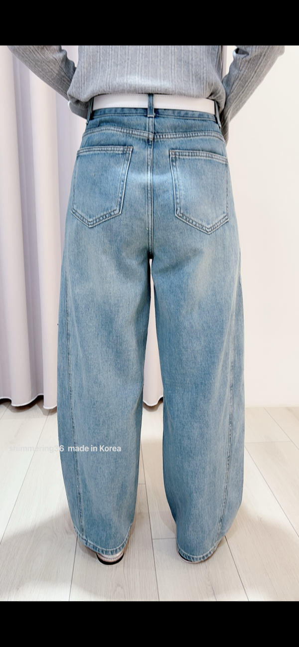 燙鑽彎刀牛仔褲 