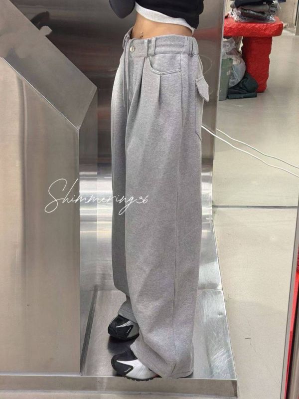 前釦內刷毛棉褲 