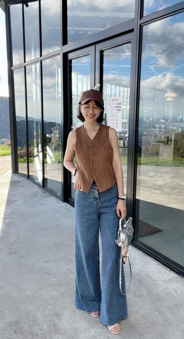 直筒腿長牛仔褲 