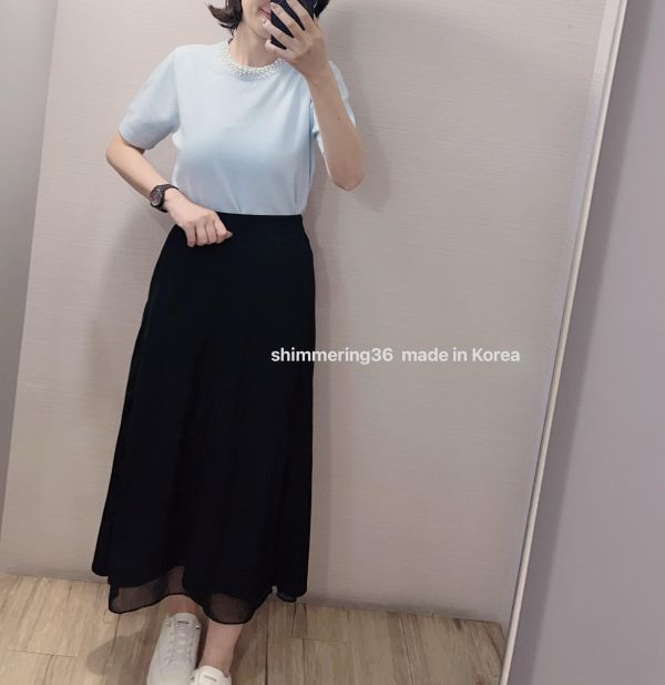 質感修身下紡裙 