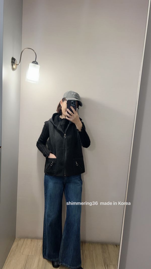 熱賣羊毛70%連帽背心 