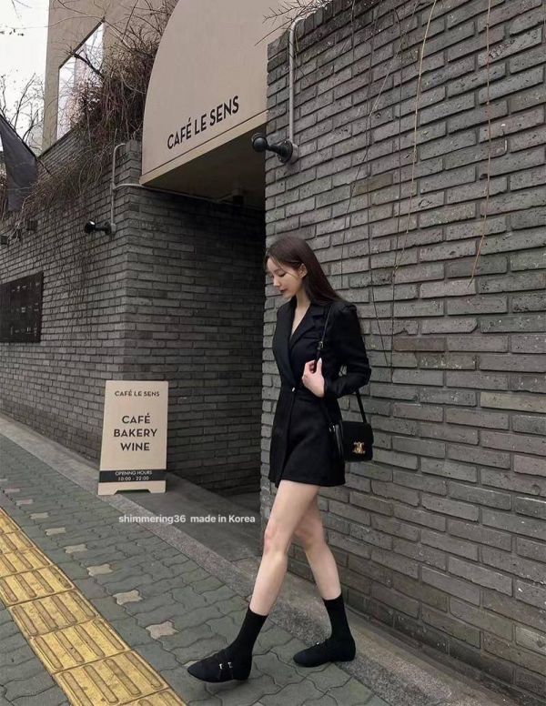 小香風連身褲 