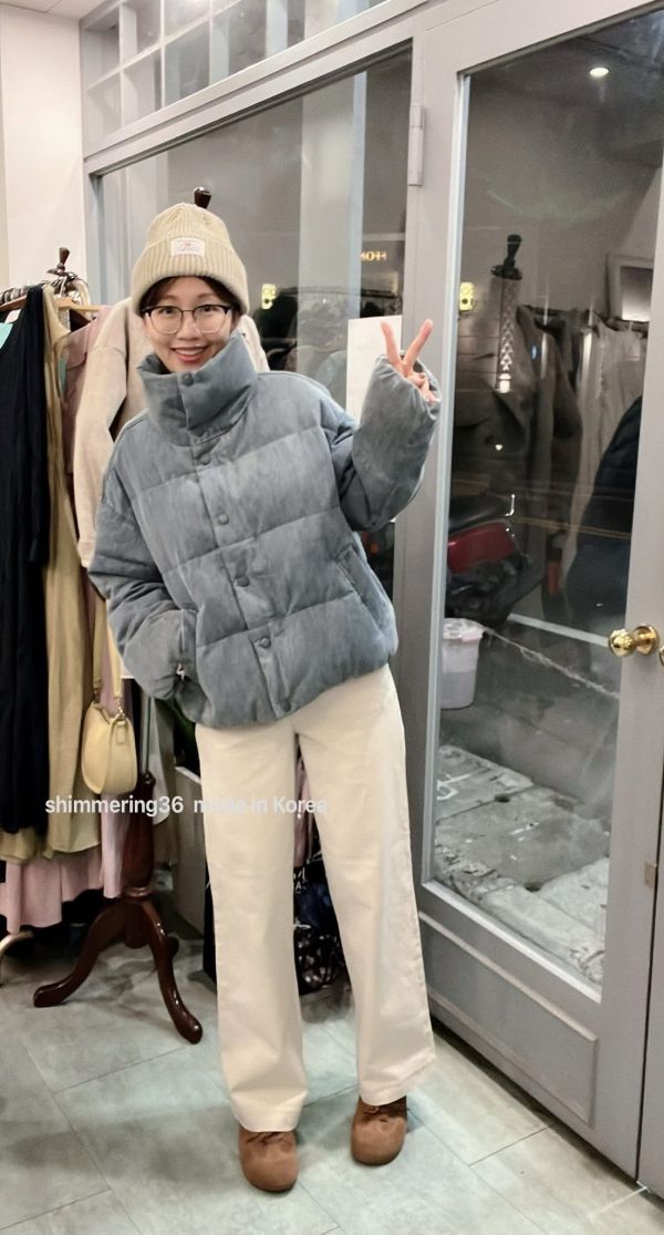 鴨絨100%牛仔外套 