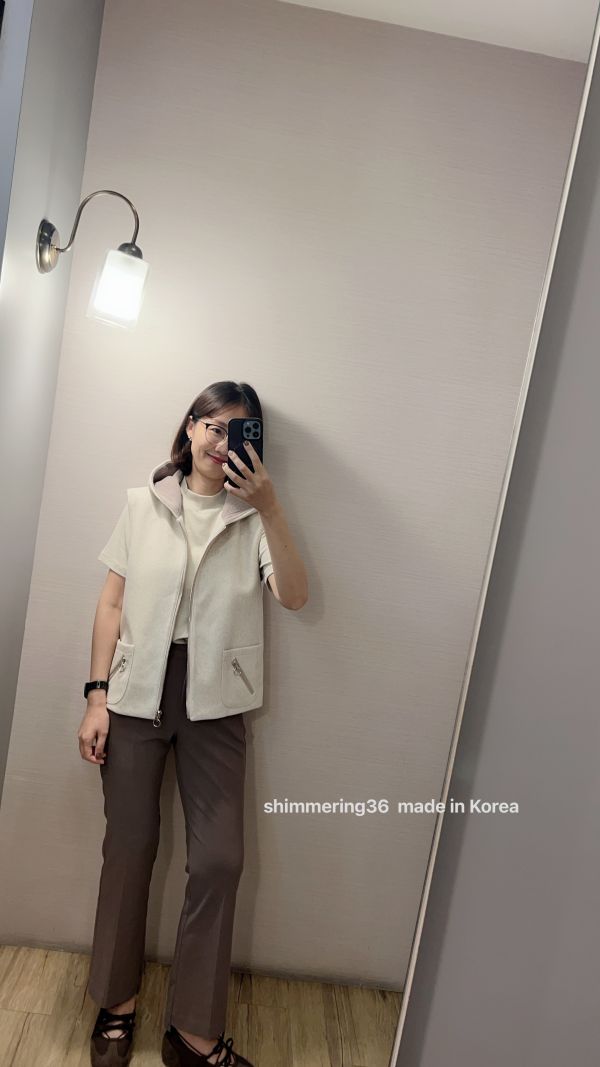 熱賣羊毛70%連帽背心 