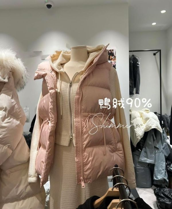 鴨絨90%連帽縮腰背心 