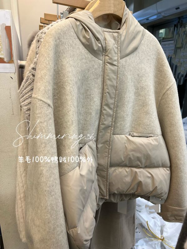 鴨絨100%羊毛100%外 