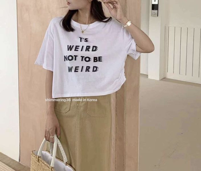 輕鬆英字短版T 