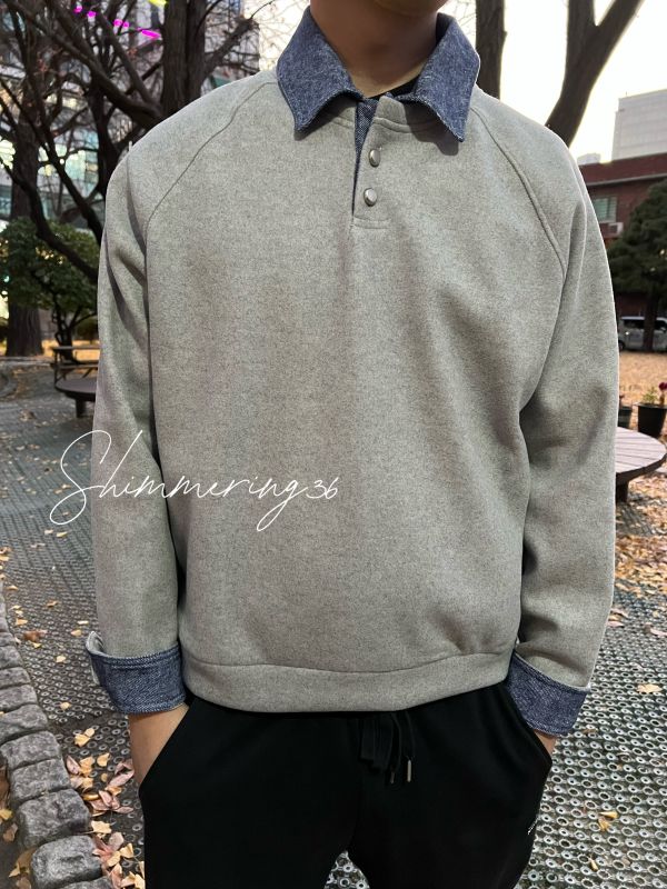 牛仔領刷毛上衣（男女皆可） 