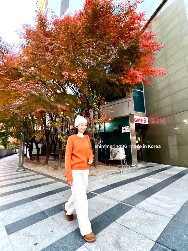 刷毛前釦直筒褲（熱賣） 