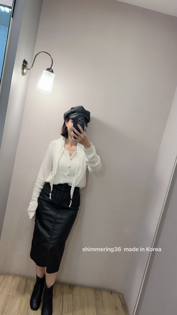 附披肩針織外套 