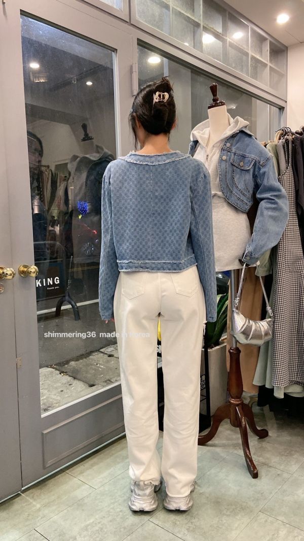 小香風鬚邊外套 