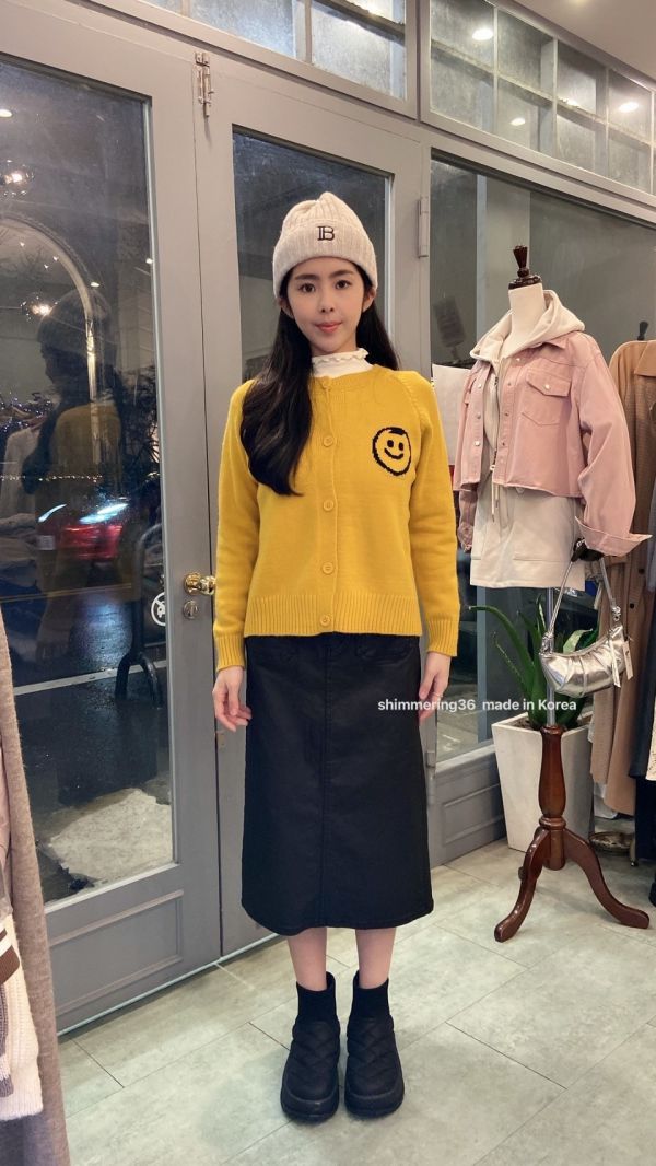 可愛笑臉毛衣外套 