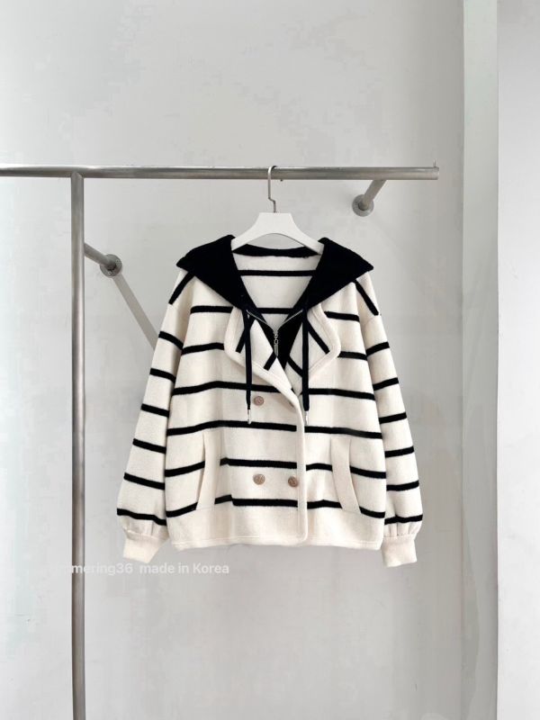 假2件連帽條紋外套（熱賣商品） 