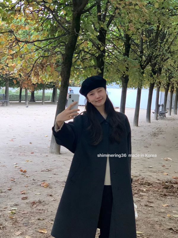 手工羊毛羊毛90%羊絨10%大衣 