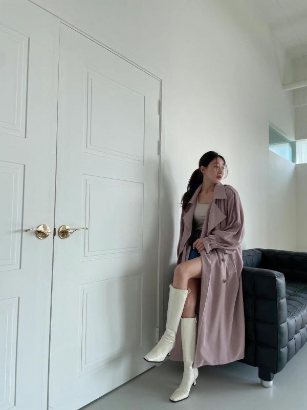 質感長風衣 