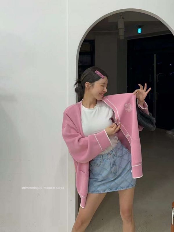 菱紋牛仔裙 