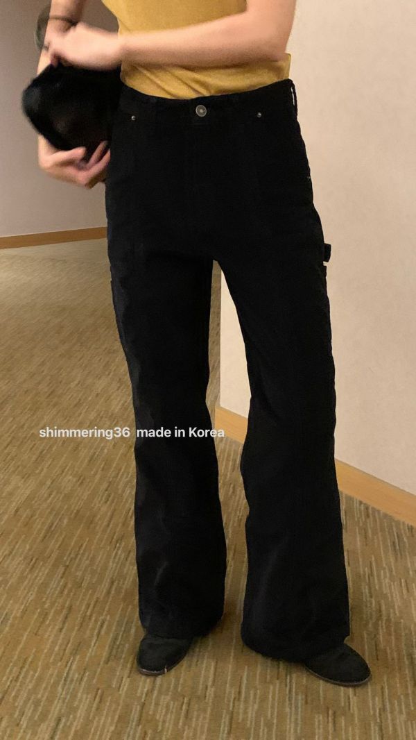 內刷毛坑紋口袋褲 