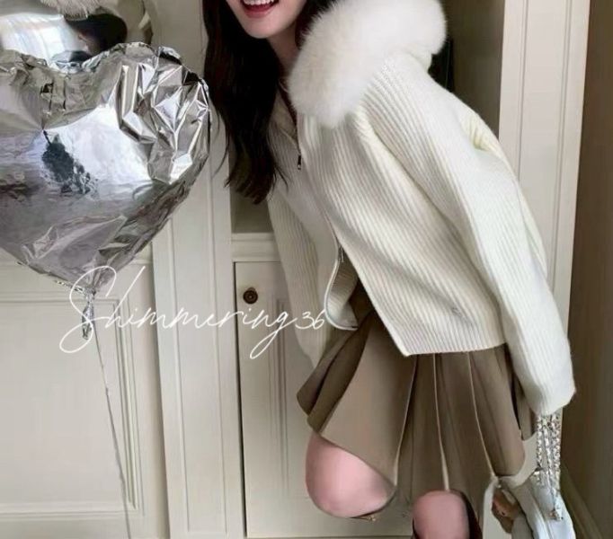 溫柔毛帽拉鏈外套 