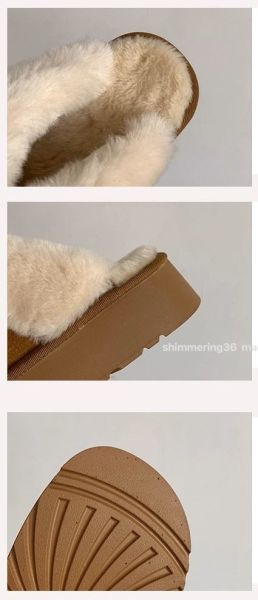 毛毛半拖鞋（附可拆式後勾帶) 