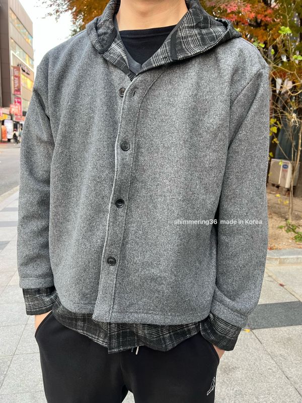 假2件內刷毛格子襯外（男女皆可） 