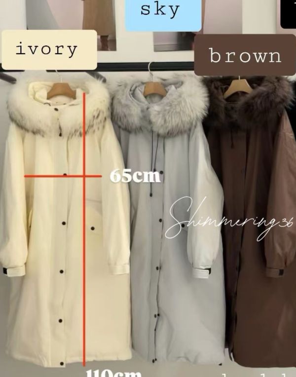 鴨絨90%浣熊毛外套 