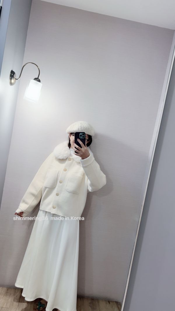 毛領可拆羊絨前釦外 