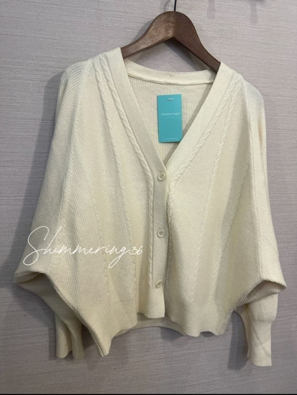 麻花羊絨釦子外套 