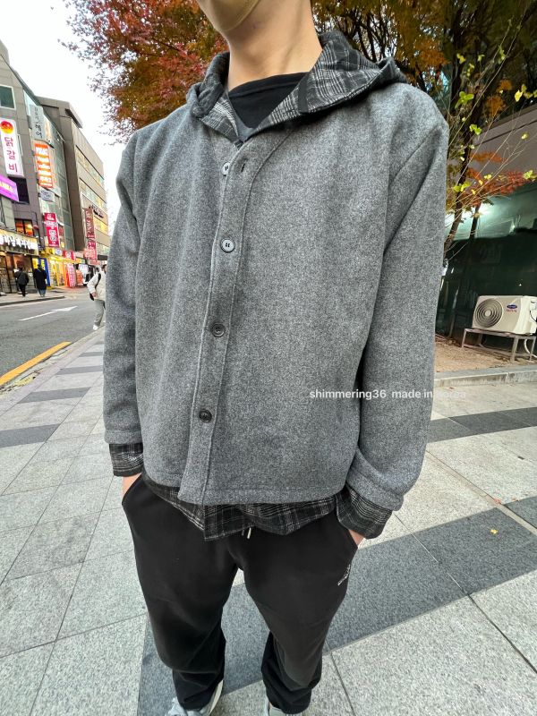 假2件內刷毛格子襯外（男女皆可） 