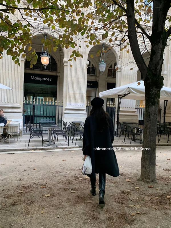 手工羊毛羊毛90%羊絨10%大衣 