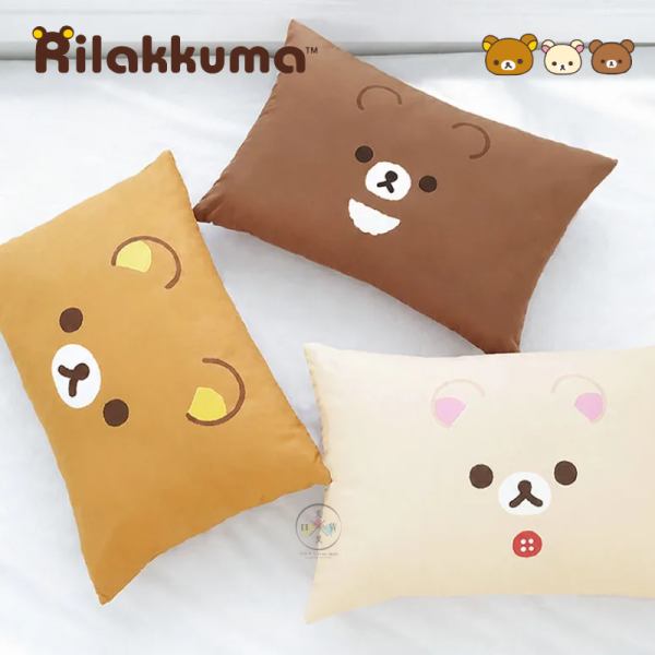 拉拉熊 懶懶熊 懶妹 蜜茶熊 韓國限定 大臉 枕頭套 附枕芯 60x40公分 3選1 