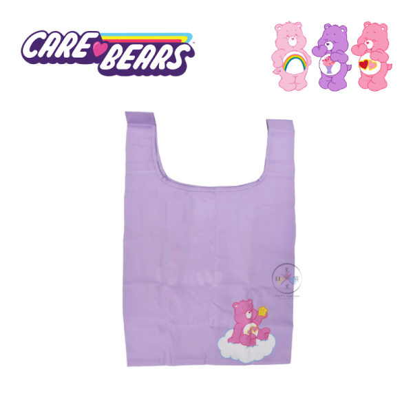 Care Bears 彩虹熊 環保購物袋 可收納 紫色 
