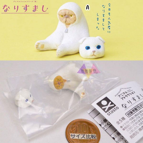 動物檔案 人氣裝扮篇 短毛貓 巴哥犬 黑熊 喵星人 汪星人 坐姿 公仔扭蛋 隨機1入 