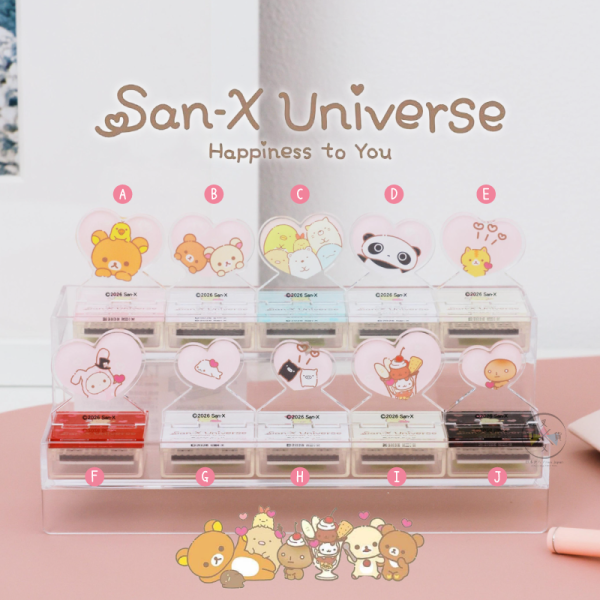 預購 SAN-X宇宙 拉拉熊 角落生物 趴趴熊 東京製版限定 心型 壓克力立牌 浸透印章 10選1【10/22截止】 