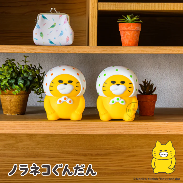 野貓軍團 工藤紀子 綠點點 頭巾 反省姿勢 公仔 存錢筒 