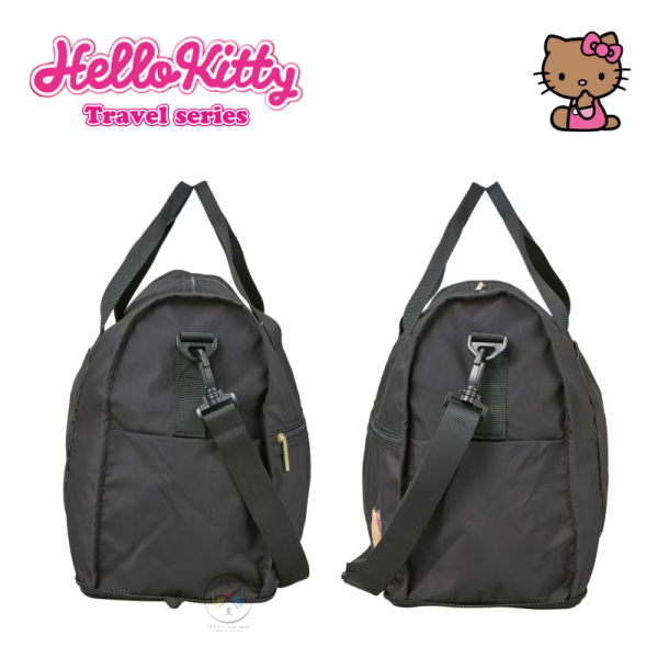 三麗鷗 曬黑 KITTY 凱蒂貓 刺繡大頭 行李袋 旅行袋 可折疊 M號 23L 