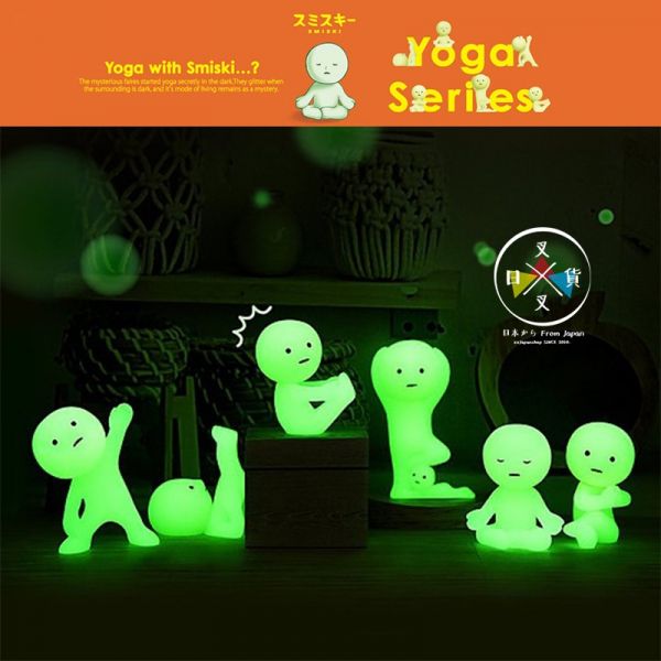 SMISKI不可思議的夜光妖精瑜珈伸展操系列6+隱藏版公仔擺飾盒玩隨機1入 