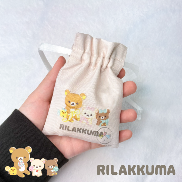 拉拉熊 懶懶熊 迷你束口袋 冰淇淋 棒棒糖 咖啡 緞帶 叉子 5選1 日本製 