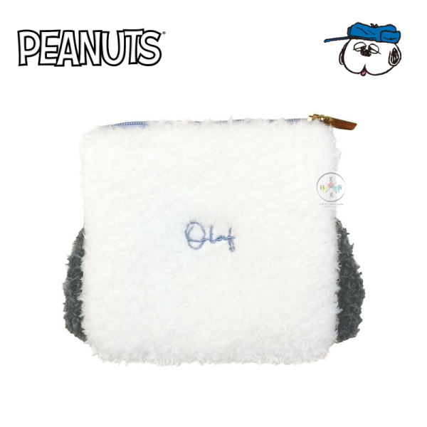 SNOOPY 史努比 歐拉夫 捲捲 絨毛 刺繡 大臉 收納包 零錢包 