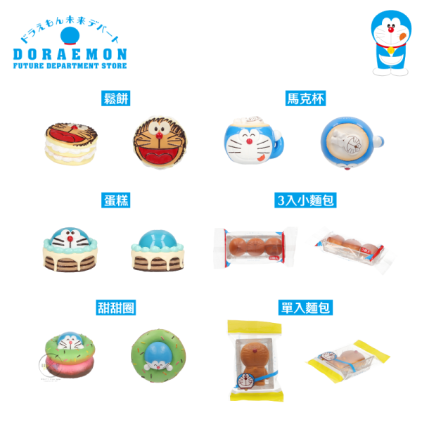 哆啦A夢 DORAEMON 未來百貨限定 各式甜點 磁鐵 盲抽 全6款 隨機1入 