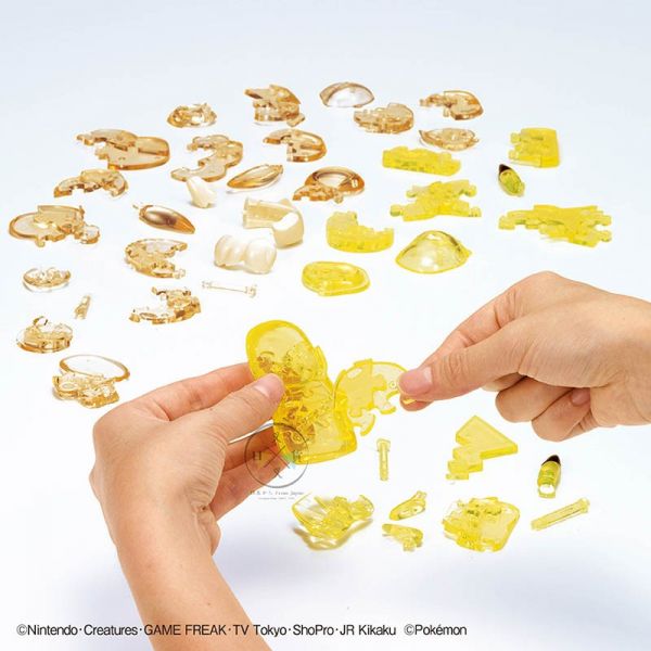 預購 降價!精靈寶可夢 皮卡丘與伊布 水晶3D立體拼圖48片 盒裝 
