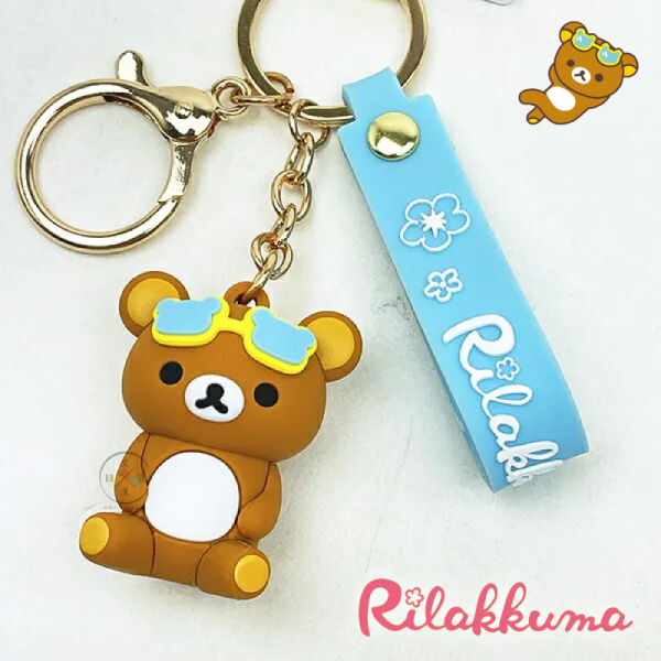 拉拉熊 懶懶熊 懶妹 熊型 愛心 墨鏡 夏日 公仔 吊飾 鑰匙圈 2選1 